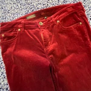 Kut from the Kloth wine velveteen jeans